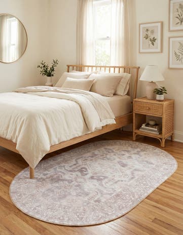 5' x 8' Washable Timeless Oval Rug