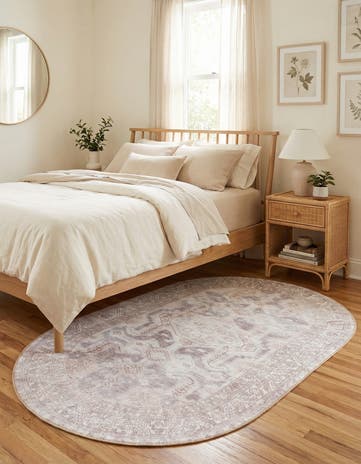 5' x 8' Washable Timeless Oval Rug