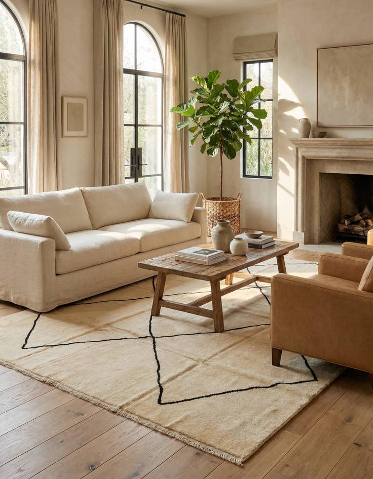 Detail image of 10' x 14' 5  Hand Knotted Moroccan Wool Rug