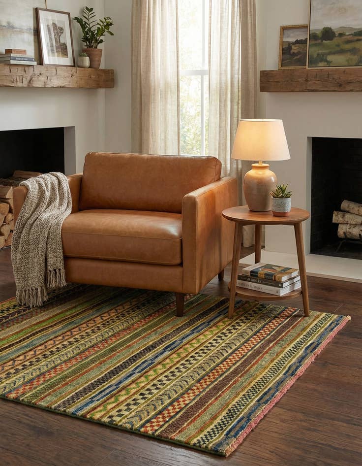 Detail image of 2' 9 x 3' 10  Hand Knotted Modern Ziegler Rug