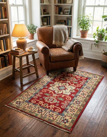 2' 8 x 4' 3 Hand Knotted Kazak Rug