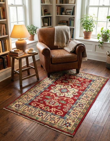 2' 8 x 4' 3 Hand Knotted Kazak Rug