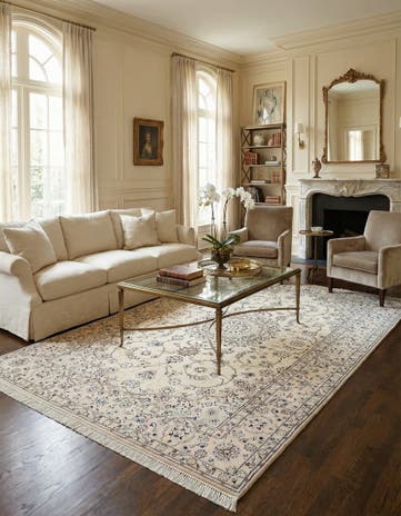 6' 5 x 9' 11 Hand Knotted Nain Persian Rug