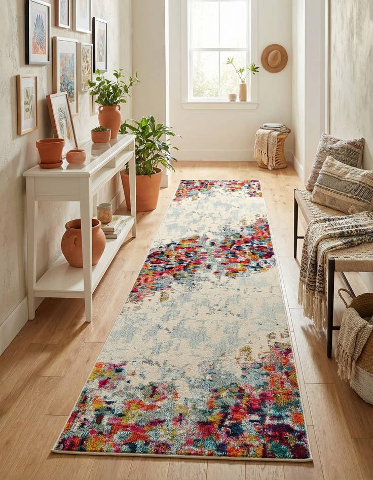 Detail image of 2' 7 x 12'  Washable Spectrum Runner Rug