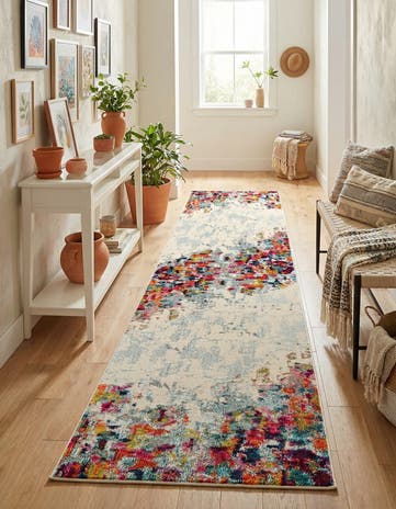 2' 7 x 12' Washable Theia Runner Rug