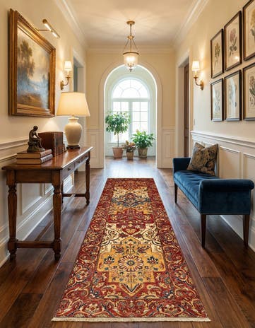 2' 9 x 9' 7 Ariana Ziegler Wool Runner Rug