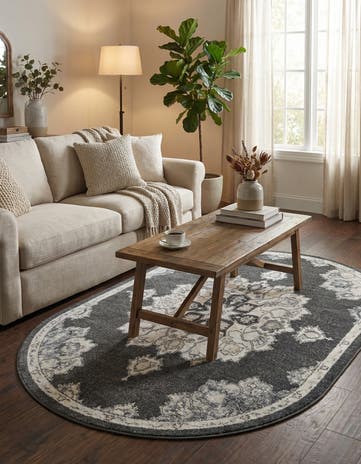 Charcoal Parker Oval Rug