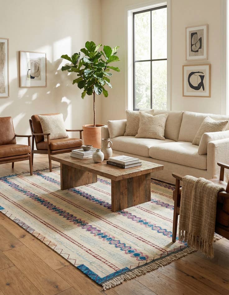 Detail image of 8' 2 x 10' 3  Hand Knotted Darya Wool Rug