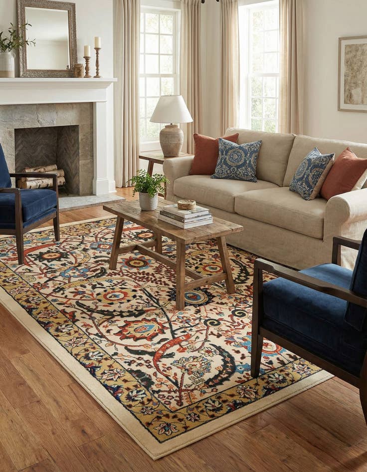 Detail image of 6' x 9' Isfahan Design Rug