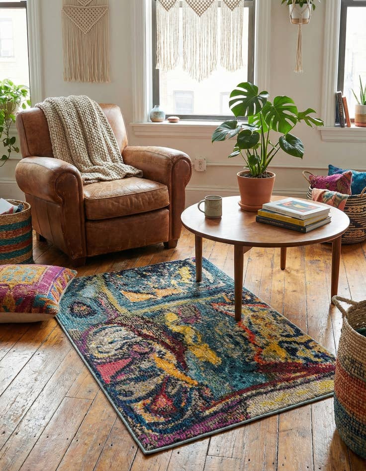 Detail image of 2' x 3'  Washable Haerfest Rug