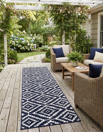 2' 7 x 12' Easy-Clean Sabrina Soto Indoor / Outdoor Runner Rug