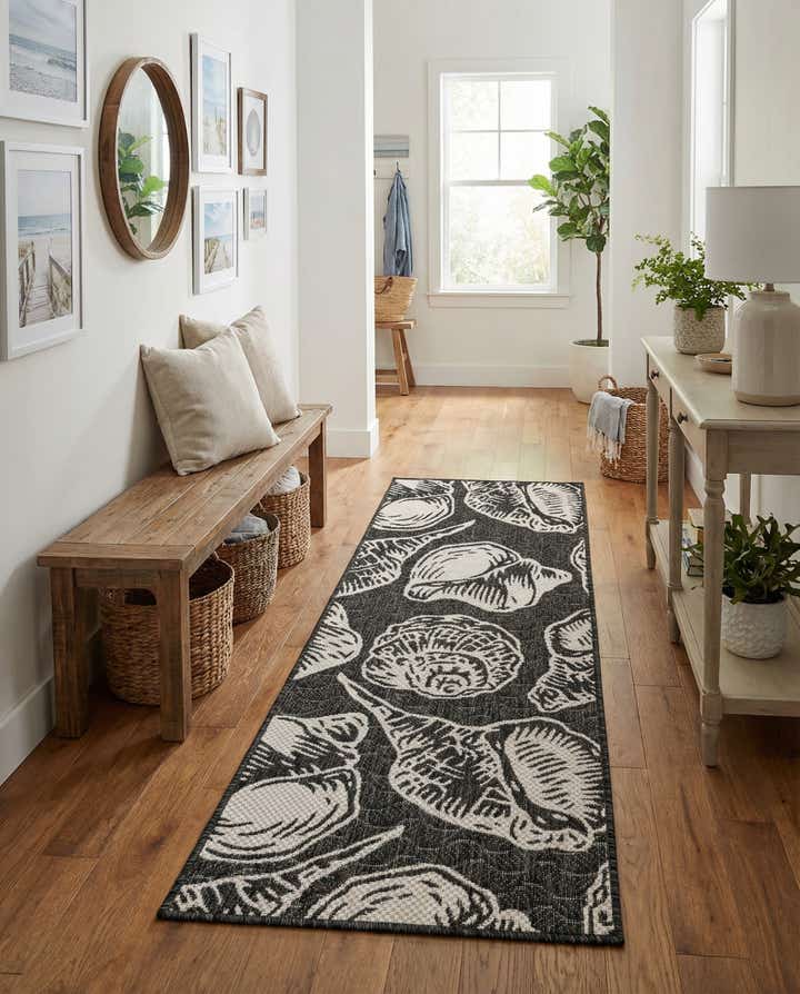 2' x 5' 3 Easy-Clean Coastal Indoor / Outdoor Runner Rug