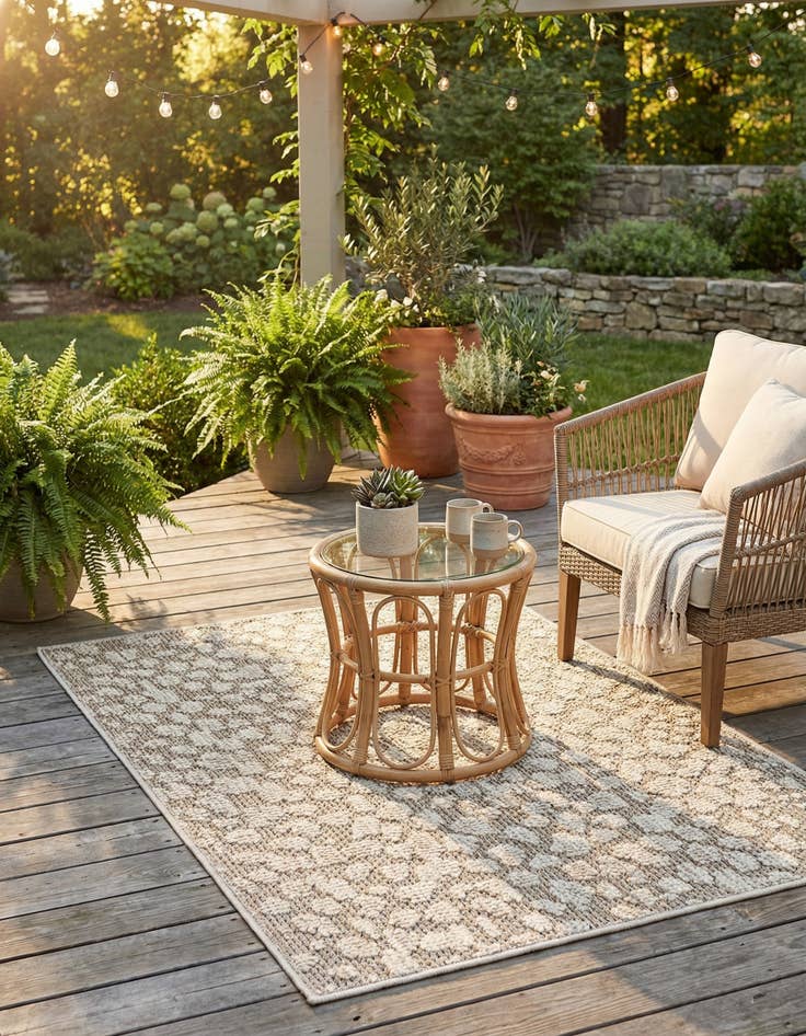 Detail image of 2' x 3' 1  Washable Safari Indoor / Outdoor Rug