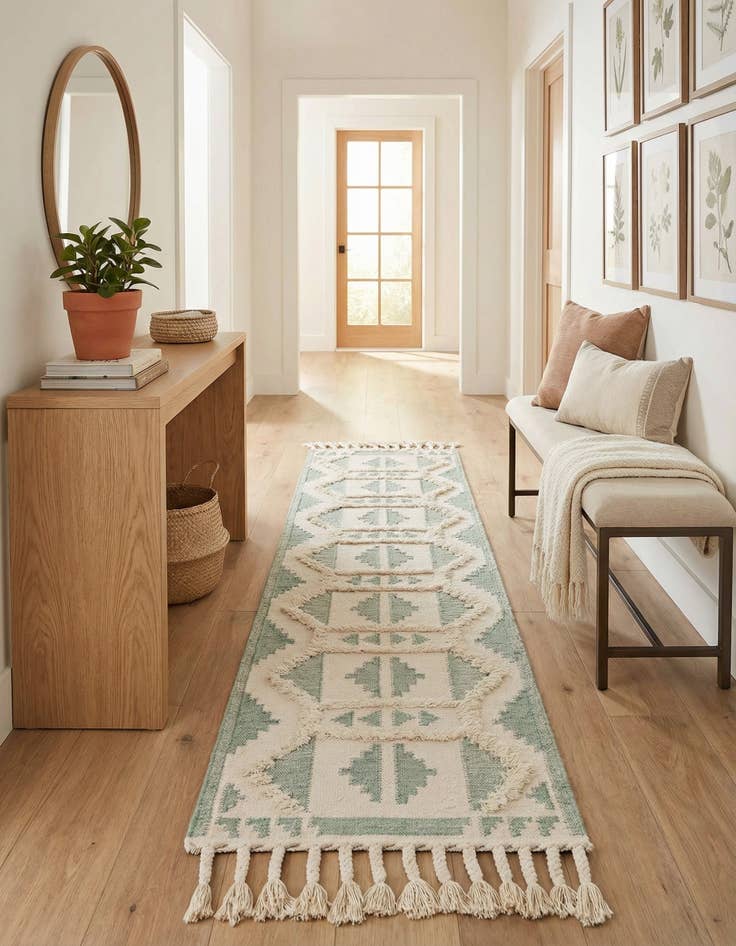 Detail image of 2' 7 x 10'  Hand Woven Arizona Wool Runner Rug