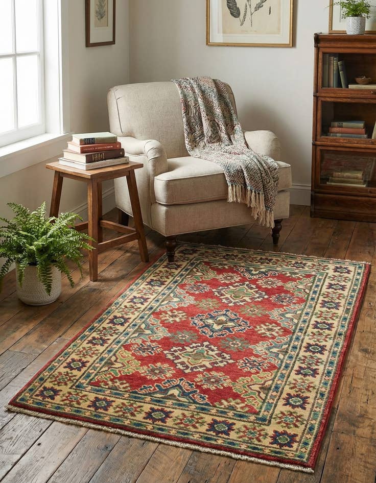 Detail image of 2' 6 x 4' 3  Hand Knotted Kazak Rug