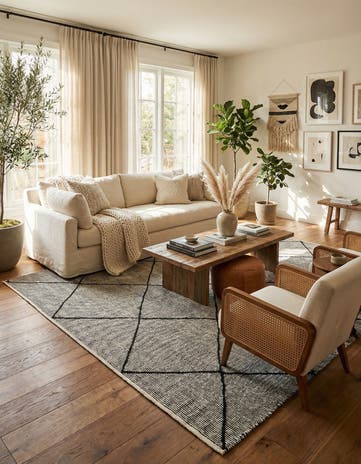 6' 4 x 9' 11 Hand Knotted Moroccan Wool Rug