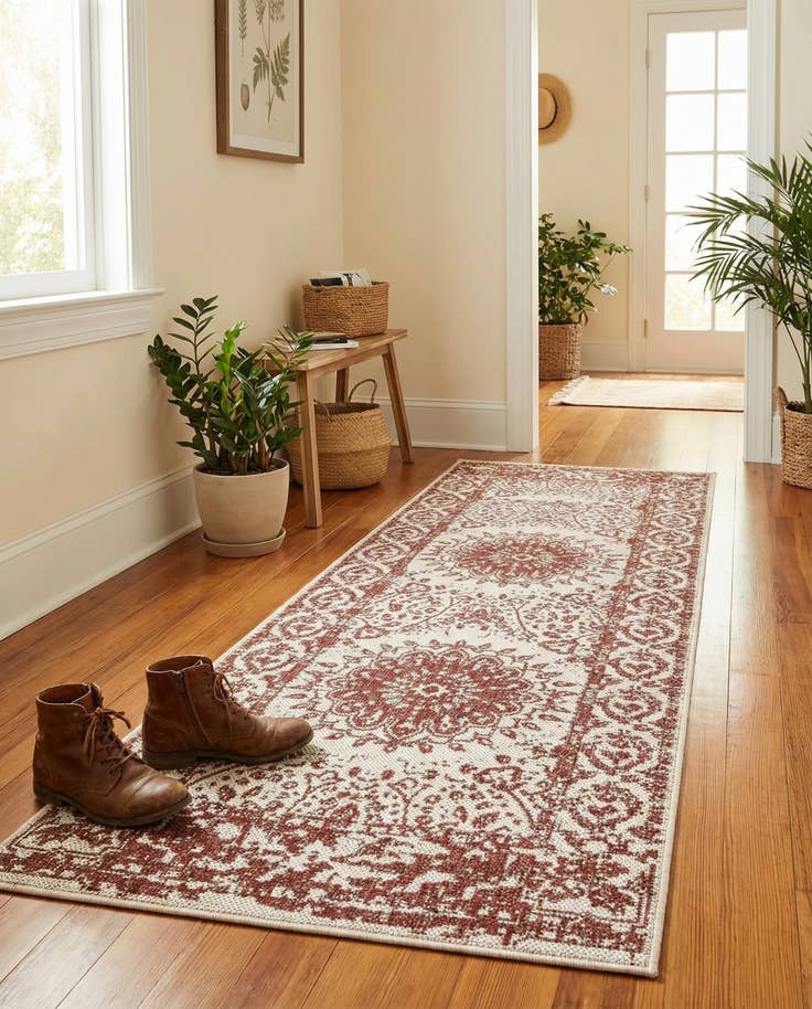 Detail image of 2' x 5' 3 Easy-Clean Traditional Indoor / Outdoor Runner Rug