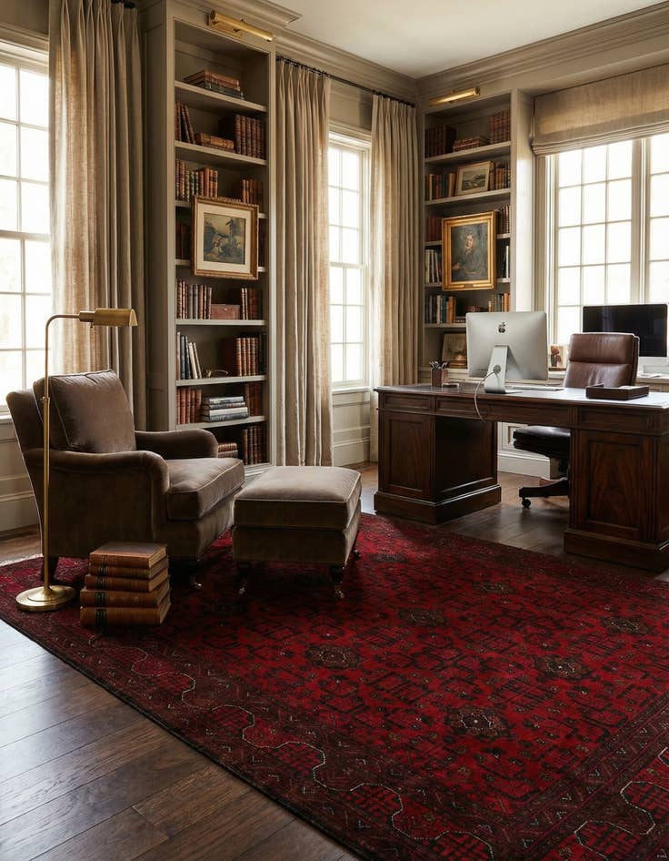 Detail image of 6' 9 x 9' 10 Hand Knotted Khal Mohammadi Wool Rug