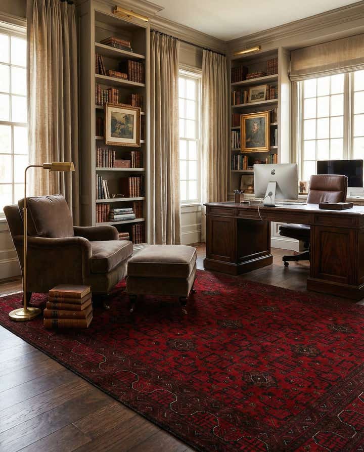 6' 9 x 9' 10 Hand Knotted Khal Mohammadi Wool Rug