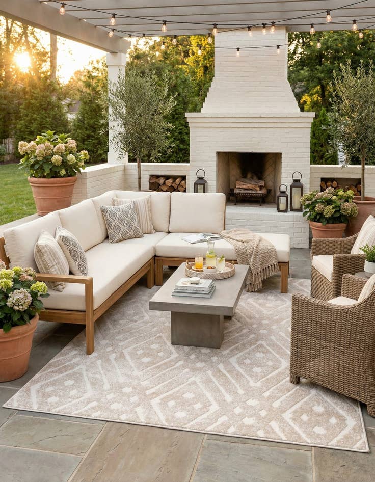 Detail image of 9' x 12' 2  Washable Sabrina Soto Ella Indoor / Outdoor Rug