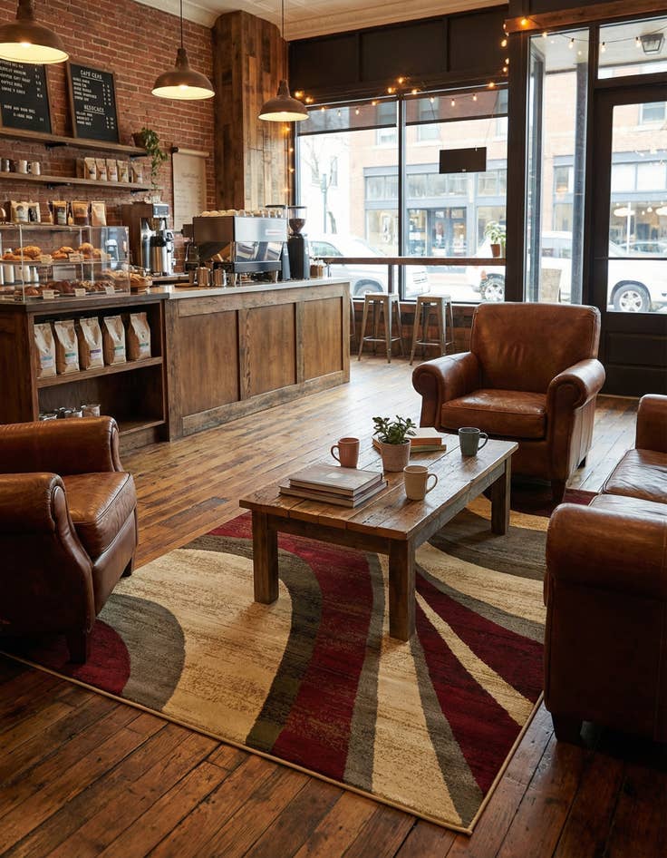 Detail image of 6' x 9' Coffee Shop Rug