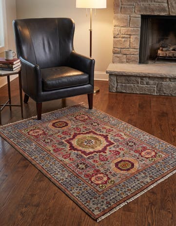 3' 3 x 4' 9 Hand Knotted Mamluk Ziegler Rug