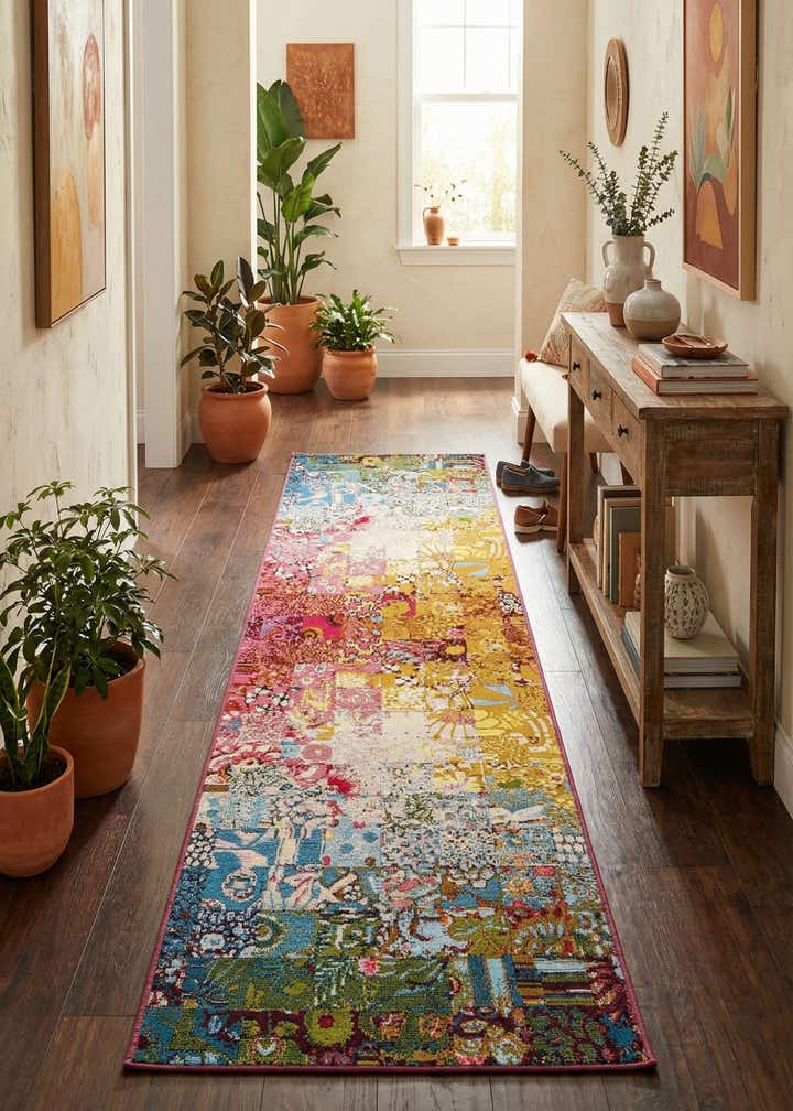 2' x 8' Easy-Clean Modern Indoor / Outdoor Runner Rug