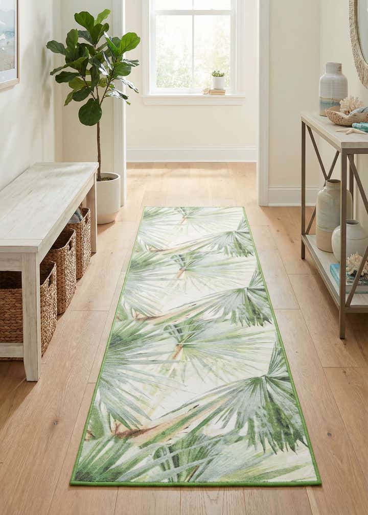 2' x 10' Easy-Clean Jill Zarin Caribbean Indoor / Outdoor Runner Rug
