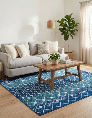 5' 3 x 5' 3 Moroccan Trellis Square Rug