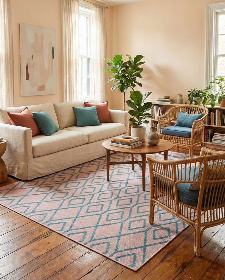 6' x 9' Easy-Clean Jill Zarin Turks and Caicos Indoor / Outdoor Rug