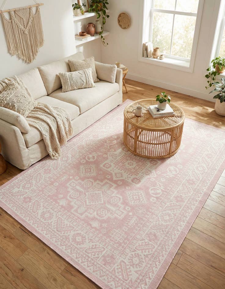 Detail image of 6' x 9'  Washable Aztec Indoor / Outdoor Rug