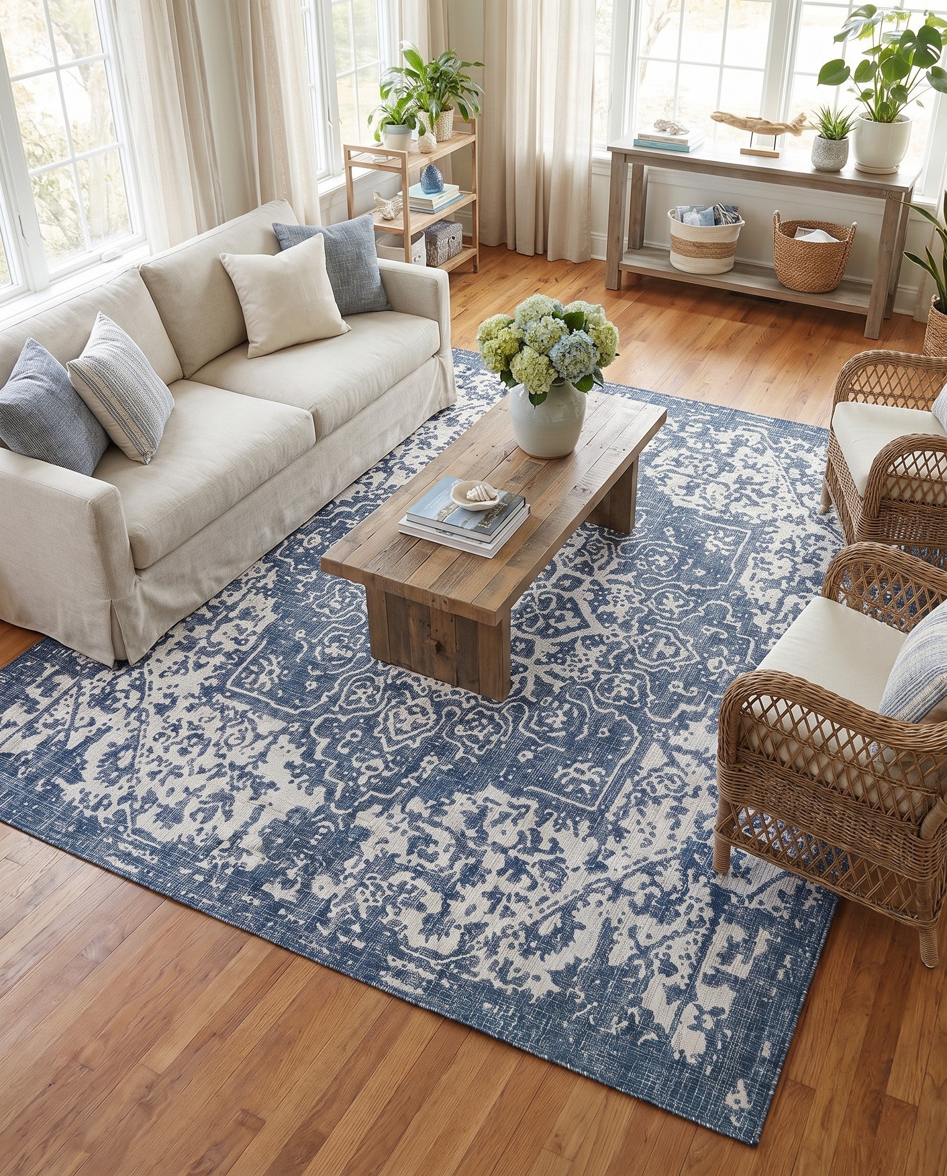 10' 8 x 10' 8 Easy-Clean Jill Zarin Dubai Indoor / Outdoor Square Rug