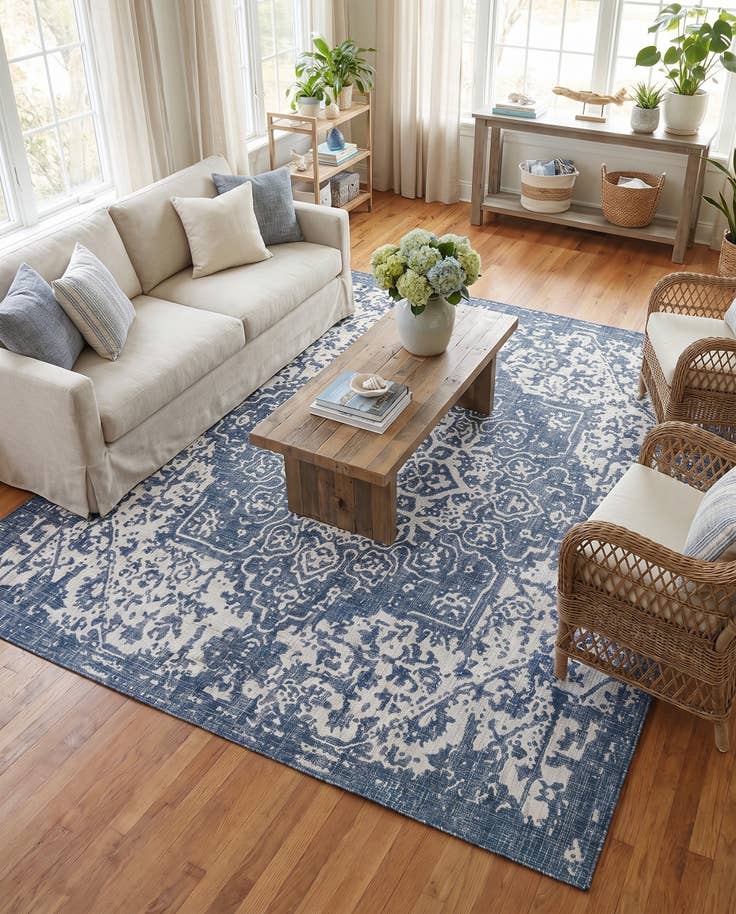 Detail image of 10' 8 x 10' 8 Easy-Clean Jill Zarin Dubai Indoor / Outdoor Square Rug