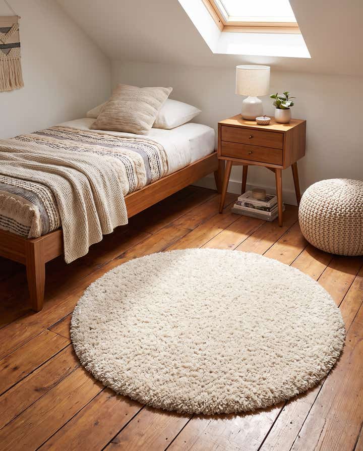 4' x 4' Zermatt Shag Round Rug