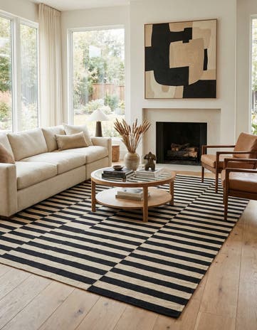5' 8 x 8' Hand Woven Kilim Modern Wool Rug