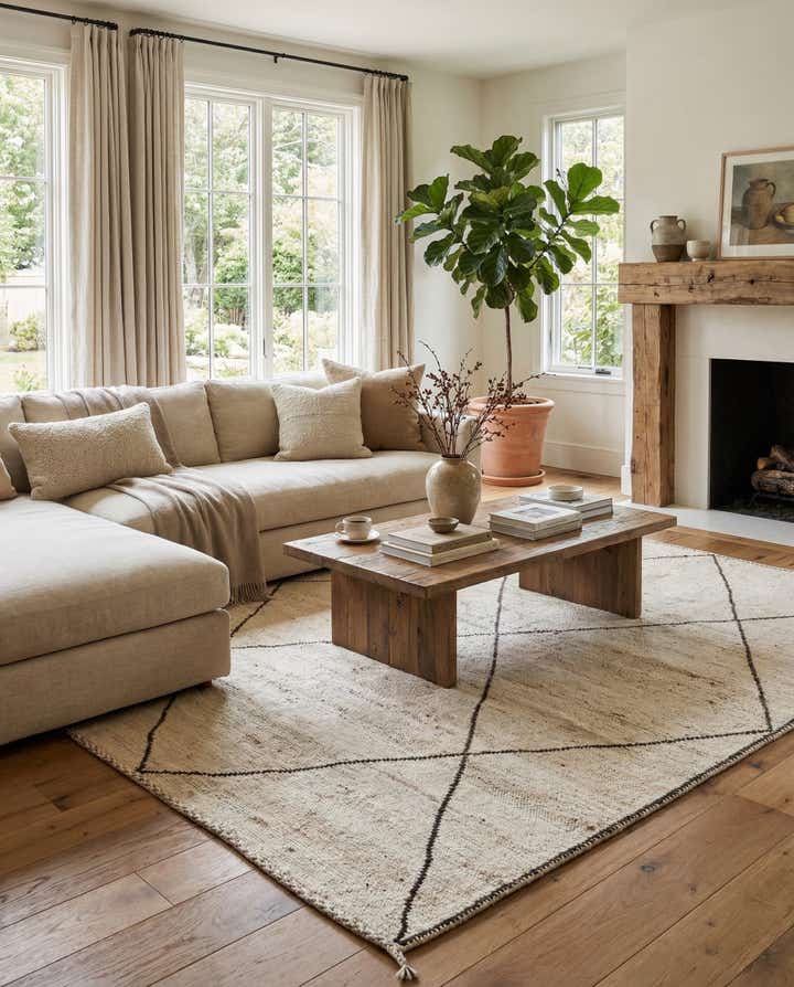 8' 1 x 9' 10 Hand Knotted Moroccan Wool Rug