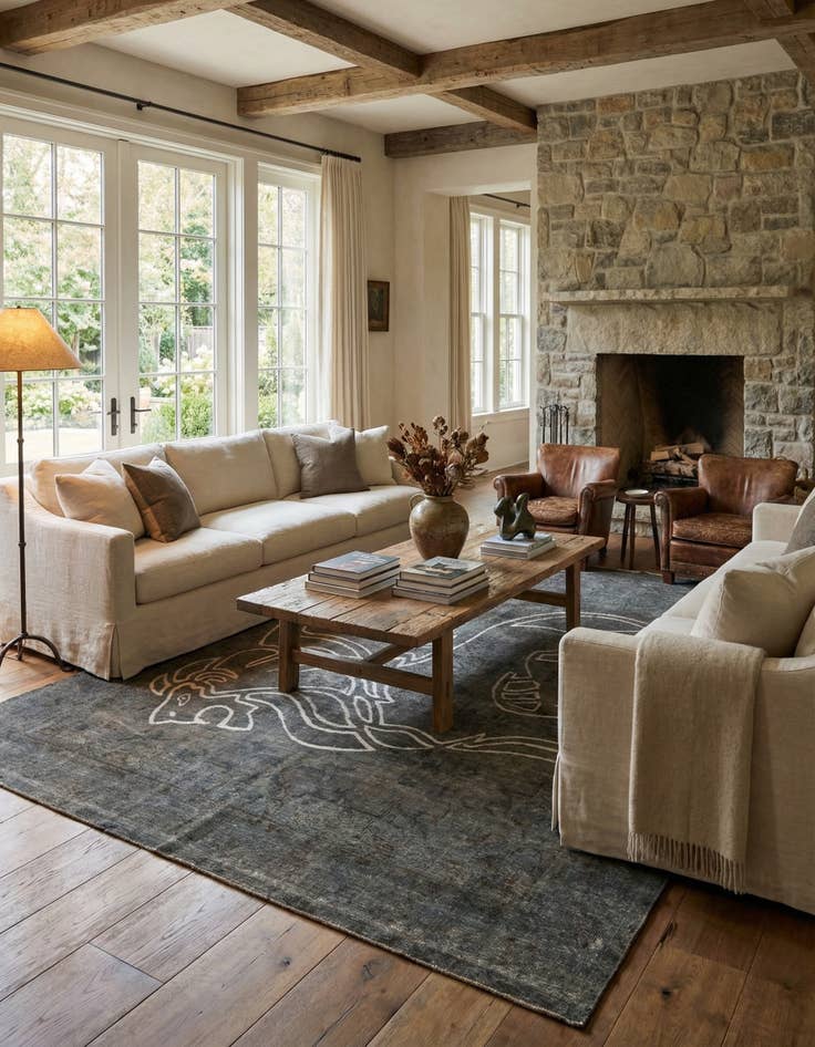 Detail image of 8' 10 x 11' 3  Hand Knotted Ultra Vintage Persian Wool Rug