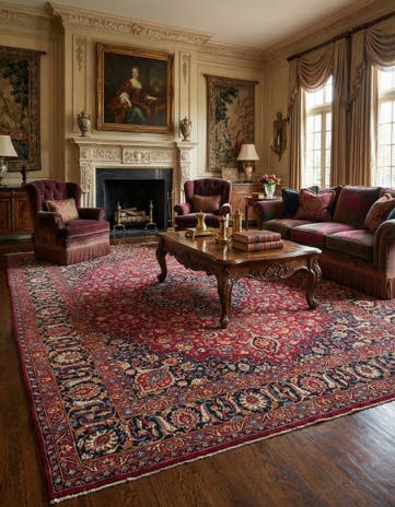 9' 7 x 12' 8 Mashad Wool Rug