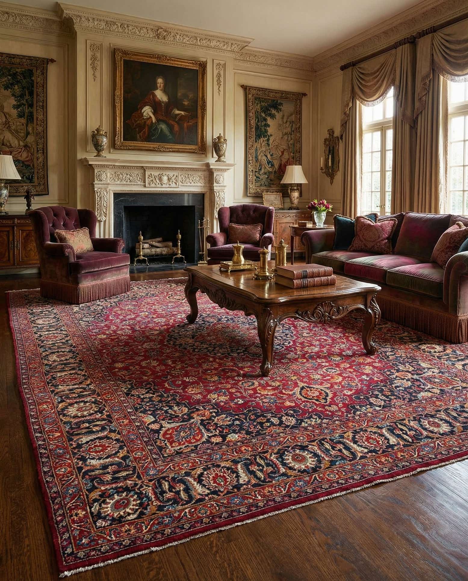 9' 7 x 12' 8 Mashad Wool Rug