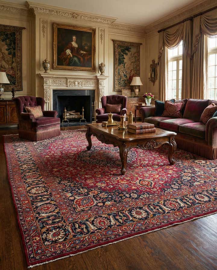 9' 7 x 12' 8 Mashad Wool Rug