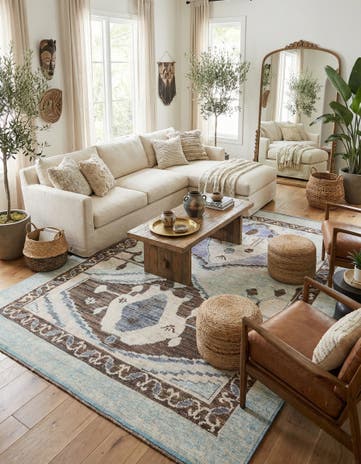 10' 3 x 14' 6 Hand Knotted Moroccan Wool Rug