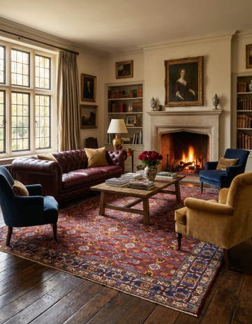 7' 1 x 10' 2 Hand Knotted Veramin Persian Wool Rug