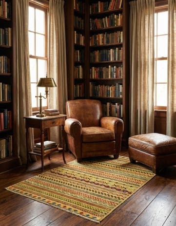 2' 10 x 4' 1 Hand Knotted Modern Ziegler Rug