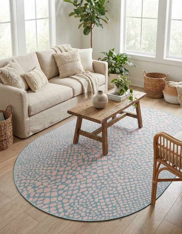 Detail image of 5' 3 x 8' Easy-Clean Jill Zarin Cape Town Indoor / Outdoor Oval Rug