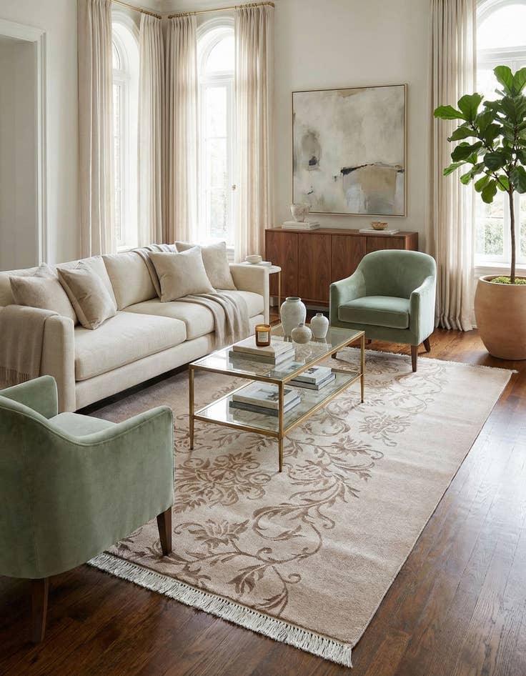 Detail image of 6' 11 x 9' 11  Hand Knotted Darya Rug