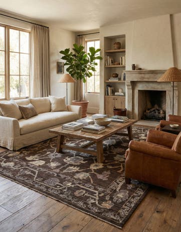 9' 5 x 13' Hand Knotted Oushak Wool Rug