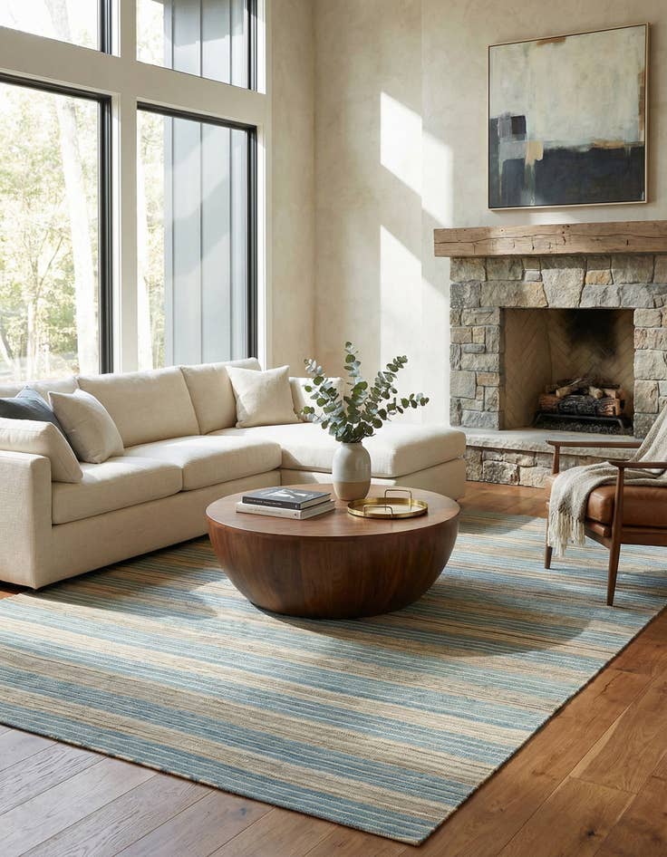 Detail image of 6' x 7' 8  Hand Woven Kilim Modern Wool Rug