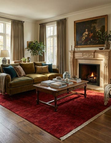 6' 7 x 8' 4 Hand Knotted Tibet Wool Rug
