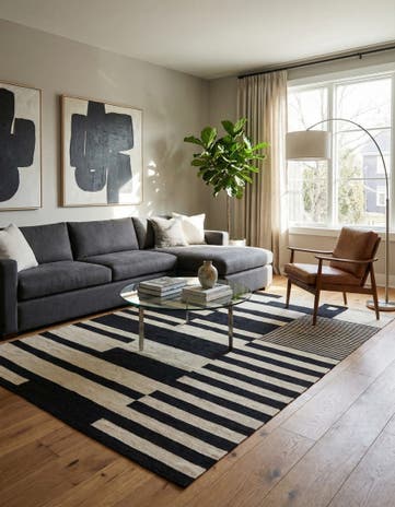 5' 8 x 7' 9 Hand Woven Kilim Modern Wool Rug