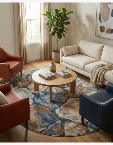 Brick Red Gossamer Oval Rug